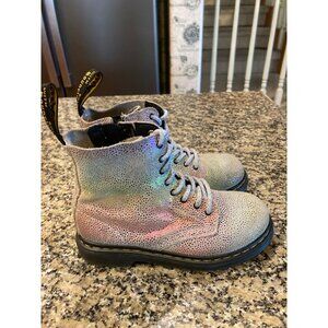 Dr  Martens Pascal Iridescent Rainbow Shimmer Sparkle to Sz 10 NWOT